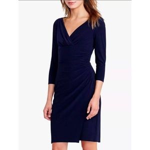 NWOT Lauren Ralph Lauren gorgeous Elsie Side Ruched stretchy dress. beautiful!